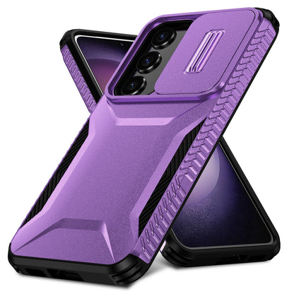 Samsung Galaxy S23 FE 5G Phone Case with Sliding Camshield | Military-Grade TPU & PC Protective Anti-Scratch Anti-Skid Cover, Durable Shockproof Design
