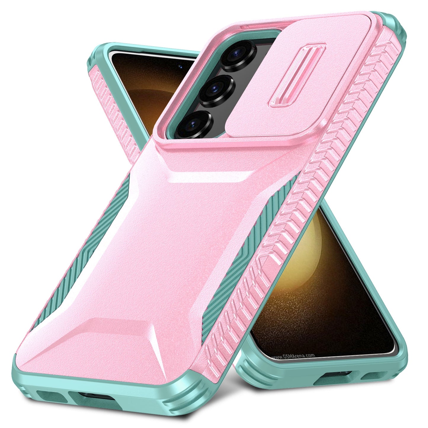 Samsung Galaxy S23+ 5G Phone Case with Sliding Camshield | Military-Grade TPU & PC Protective Anti-Scratch Anti-Skid Cover, Durable Shockproof Design