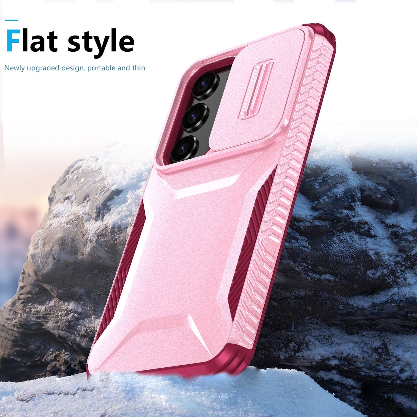 Samsung Galaxy S23+ 5G Phone Case with Sliding Camshield | Military-Grade TPU & PC Protective Anti-Scratch Anti-Skid Cover, Durable Shockproof Design