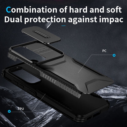 Samsung Galaxy S23+ 5G Phone Case with Sliding Camshield | Military-Grade TPU & PC Protective Anti-Scratch Anti-Skid Cover, Durable Shockproof Design