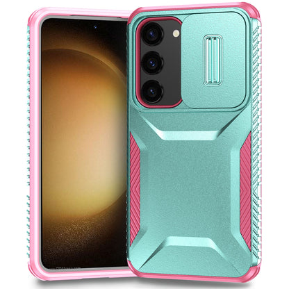 Samsung Galaxy S23+ 5G Phone Case with Sliding Camshield | Military-Grade TPU & PC Protective Anti-Scratch Anti-Skid Cover, Durable Shockproof Design