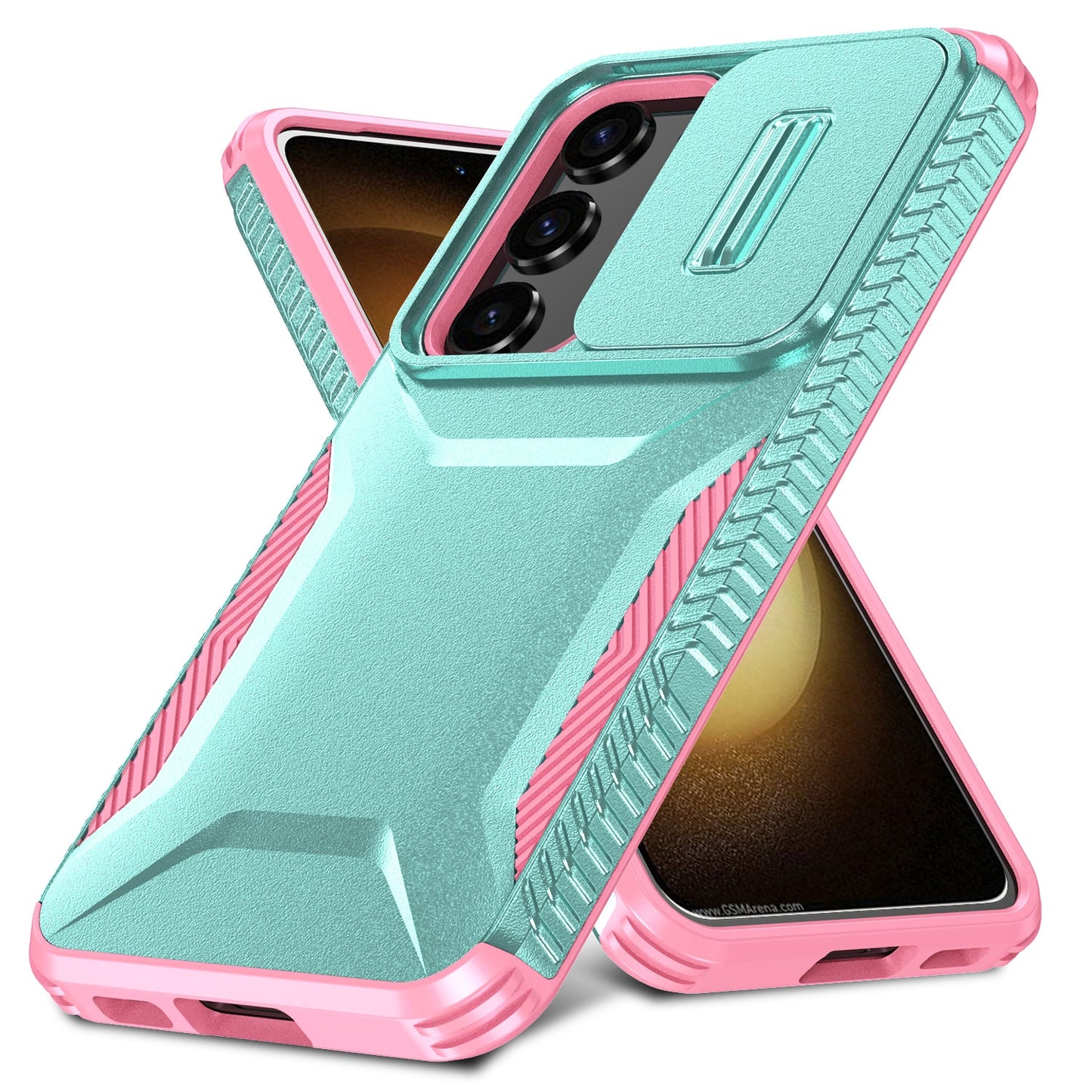 Samsung Galaxy S23+ 5G Phone Case with Sliding Camshield | Military-Grade TPU & PC Protective Anti-Scratch Anti-Skid Cover, Durable Shockproof Design