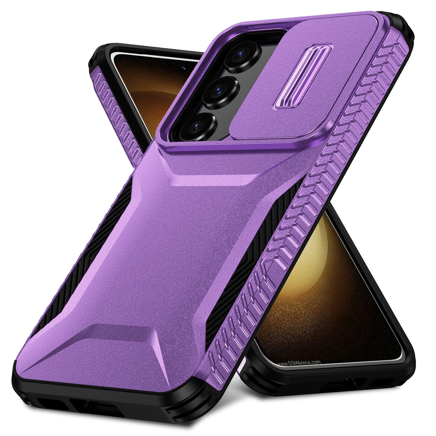 Samsung Galaxy S23+ 5G Phone Case with Sliding Camshield | Military-Grade TPU & PC Protective Anti-Scratch Anti-Skid Cover, Durable Shockproof Design