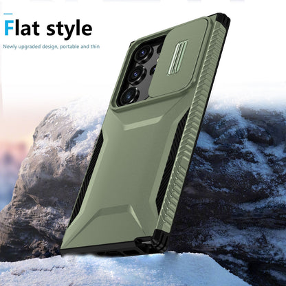 Samsung Galaxy S23 Ultra 5G Phone Case with Sliding Camshield | Military-Grade TPU & PC Protective Anti-Scratch Anti-Skid Cover, Durable Shockproof Design