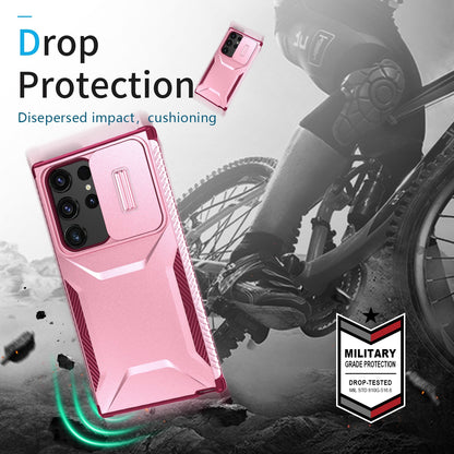 Samsung Galaxy S23 Ultra 5G Phone Case with Sliding Camshield | Military-Grade TPU & PC Protective Anti-Scratch Anti-Skid Cover, Durable Shockproof Design