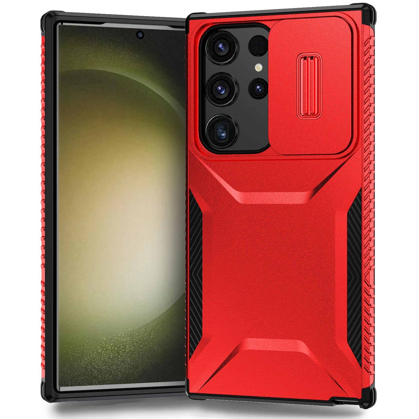 Samsung Galaxy S23 Ultra 5G Phone Case with Sliding Camshield | Military-Grade TPU & PC Protective Anti-Scratch Anti-Skid Cover, Durable Shockproof Design