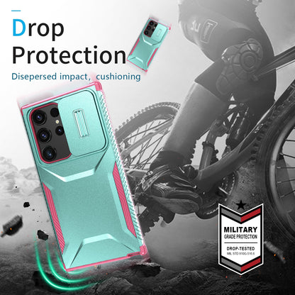 Samsung Galaxy S23 Ultra 5G Phone Case with Sliding Camshield | Military-Grade TPU & PC Protective Anti-Scratch Anti-Skid Cover, Durable Shockproof Design