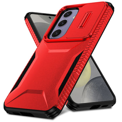 Samsung Galaxy S24 FE 5G Phone Case with Sliding Camshield | Military-Grade TPU & PC Protective Anti-Scratch Anti-Skid Cover, Durable Shockproof Design