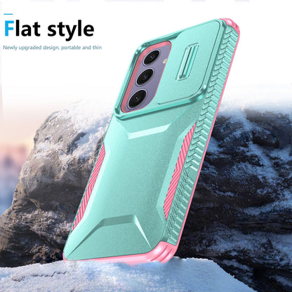 Samsung Galaxy S24 FE 5G Phone Case with Sliding Camshield | Military-Grade TPU & PC Protective Anti-Scratch Anti-Skid Cover, Durable Shockproof Design