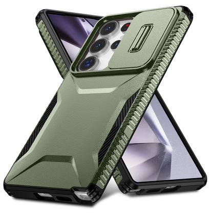 Samsung Galaxy S25 Ultra 5G Phone Case with Sliding Camshield | Military-Grade TPU & PC Protective Anti-Scratch Anti-Skid Cover, Durable Shockproof Design