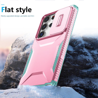 Samsung Galaxy S25 Ultra 5G Phone Case with Sliding Camshield | Military-Grade TPU & PC Protective Anti-Scratch Anti-Skid Cover, Durable Shockproof Design