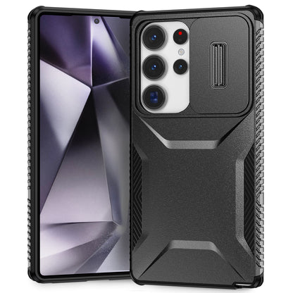 Samsung Galaxy S25 Ultra 5G Phone Case with Sliding Camshield | Military-Grade TPU & PC Protective Anti-Scratch Anti-Skid Cover, Durable Shockproof Design
