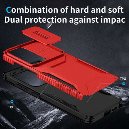 Samsung Galaxy S25 Ultra 5G Phone Case with Sliding Camshield | Military-Grade TPU & PC Protective Anti-Scratch Anti-Skid Cover, Durable Shockproof Design