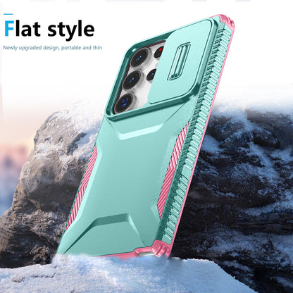 Samsung Galaxy S25 Ultra 5G Phone Case with Sliding Camshield | Military-Grade TPU & PC Protective Anti-Scratch Anti-Skid Cover, Durable Shockproof Design