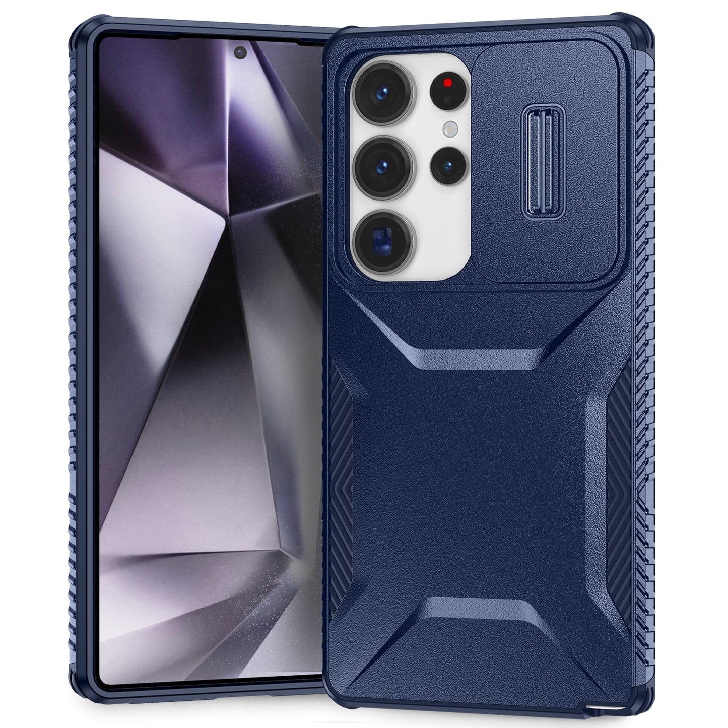 Samsung Galaxy S25 Ultra 5G Phone Case with Sliding Camshield | Military-Grade TPU & PC Protective Anti-Scratch Anti-Skid Cover, Durable Shockproof Design