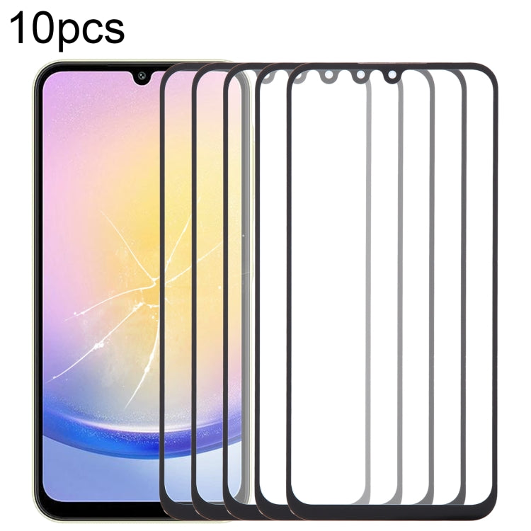 10pcs Outer Glass Lens with OCA Adhesive for Samsung Galaxy A25 5G SM-A256B - Front Screen Replacement