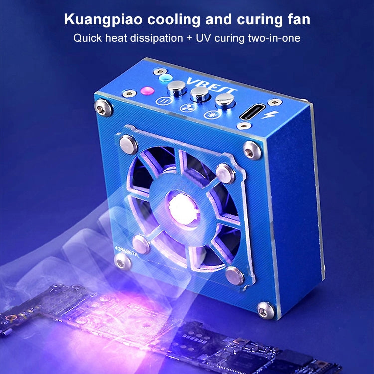 VBST-491 Quick Cooling UV Curing Fan with Adjustable Speed, Portable Design & Quiet Operation for Efficient Repairs