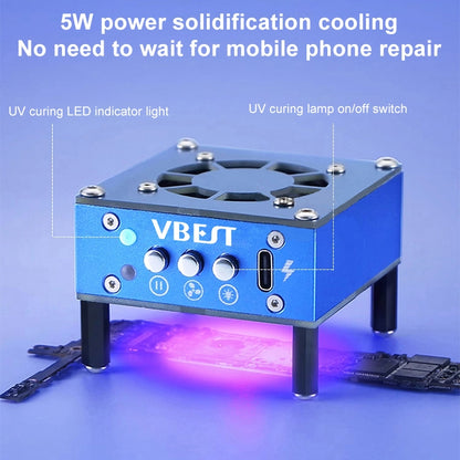 VBST-491 Quick Cooling UV Curing Fan with Adjustable Speed, Portable Design & Quiet Operation for Efficient Repairs
