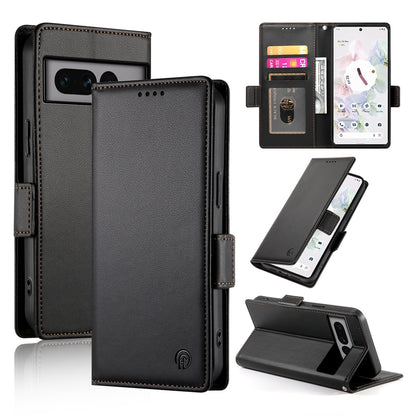 Google Pixel 7 Pro Magnetic Leather Wallet Case with Card Slots, Stand Function & Full Protection
