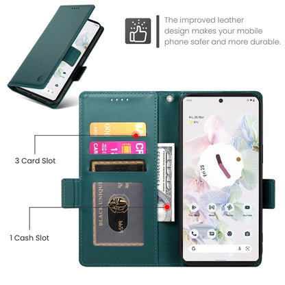Google Pixel 7 Pro Magnetic Leather Wallet Case with Card Slots, Stand Function & Full Protection