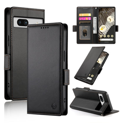 Google Pixel 7a Magnetic Leather Wallet Case with Card Slots, Stand Function & Full Protection