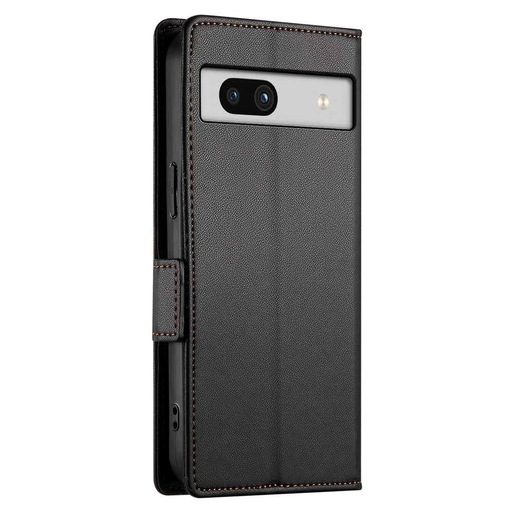 Google Pixel 7a Magnetic Leather Wallet Case with Card Slots, Stand Function & Full Protection