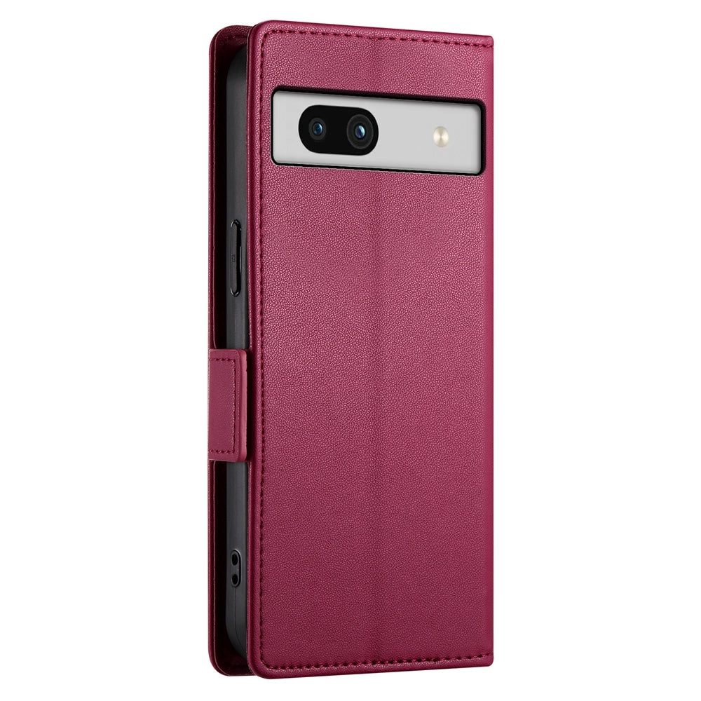 Google Pixel 7a Magnetic Leather Wallet Case with Card Slots, Stand Function & Full Protection