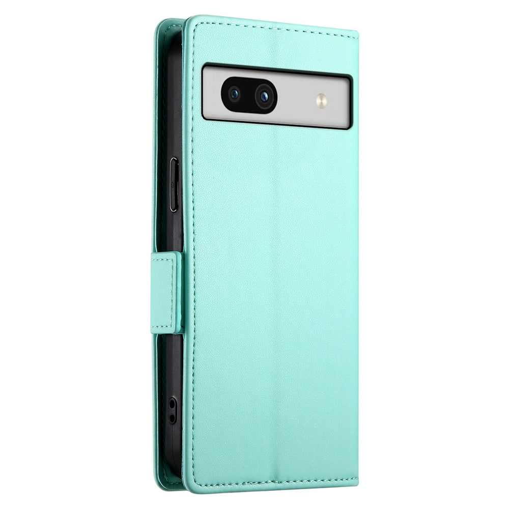 Google Pixel 7a Magnetic Leather Wallet Case with Card Slots, Stand Function & Full Protection