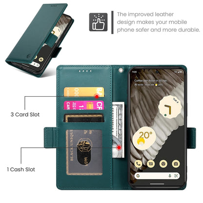Google Pixel 7a Magnetic Leather Wallet Case with Card Slots, Stand Function & Full Protection