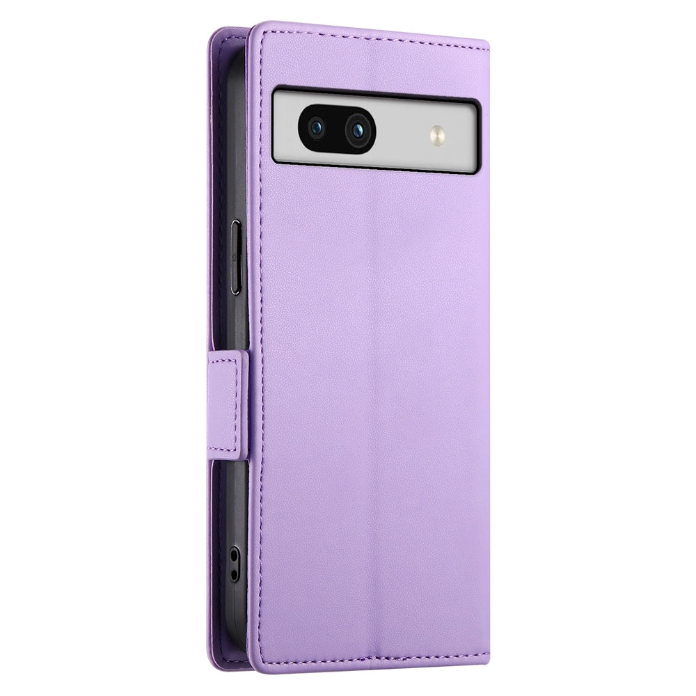 Google Pixel 7a Magnetic Leather Wallet Case with Card Slots, Stand Function & Full Protection