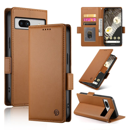 Google Pixel 7a Magnetic Leather Wallet Case with Card Slots, Stand Function & Full Protection