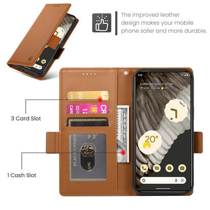 Google Pixel 7a Magnetic Leather Wallet Case with Card Slots, Stand Function & Full Protection