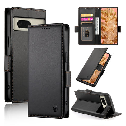 Google Pixel 8 Magnetic Leather Wallet Case with Card Slots, Stand Function & Full Protection