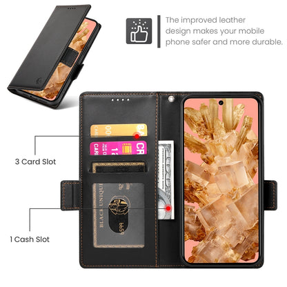 Google Pixel 8 Magnetic Leather Wallet Case with Card Slots, Stand Function & Full Protection