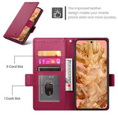 Google Pixel 8 Magnetic Leather Wallet Case with Card Slots, Stand Function & Full Protection