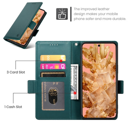 Google Pixel 8 Magnetic Leather Wallet Case with Card Slots, Stand Function & Full Protection