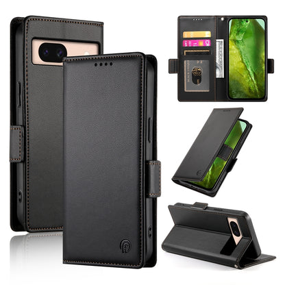 Google Pixel 8a Magnetic Leather Wallet Case with Card Slots, Stand Function & Full Protection