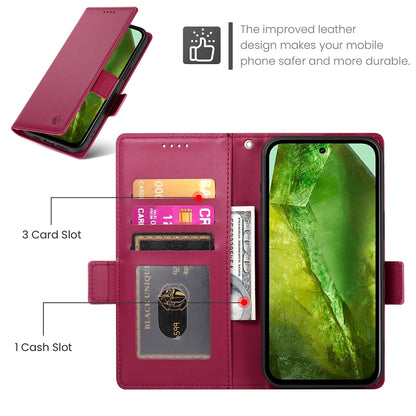 Google Pixel 8a Magnetic Leather Wallet Case with Card Slots, Stand Function & Full Protection
