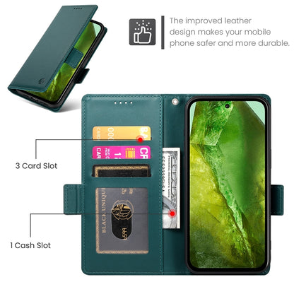 Google Pixel 8a Magnetic Leather Wallet Case with Card Slots, Stand Function & Full Protection