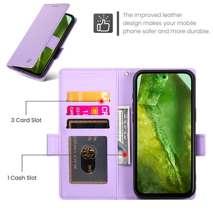 Google Pixel 8a Magnetic Leather Wallet Case with Card Slots, Stand Function & Full Protection