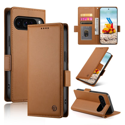 Google Pixel 9 Pro Magnetic Leather Wallet Case with Card Slots, Stand Function & Full Protection