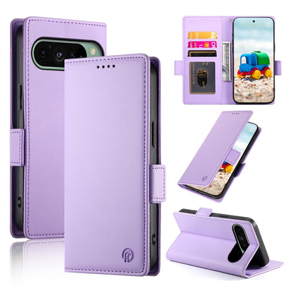 Google Pixel 9 Magnetic Leather Wallet Case with Card Slots, Stand Function & Full Protection