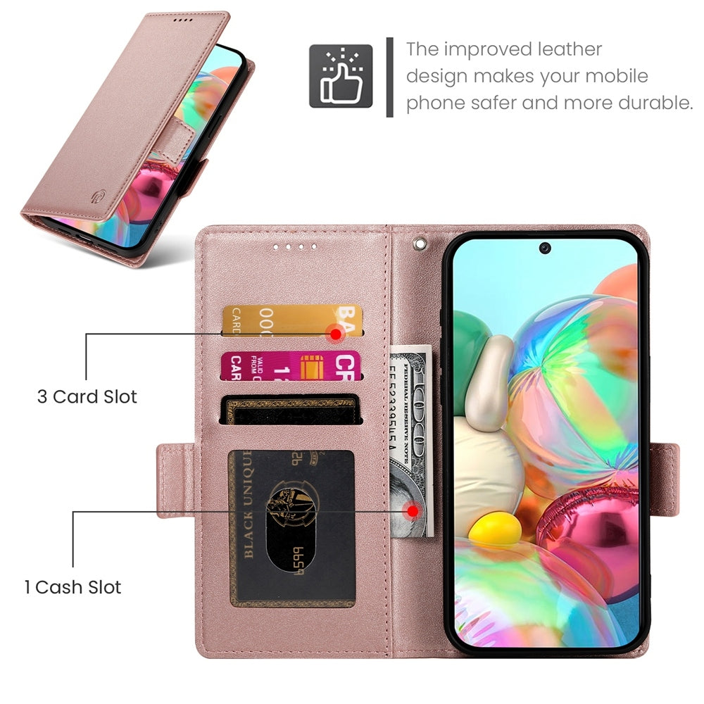 Google Pixel 9a Magnetic Leather Wallet Case with Card Slots, Stand Function & Full Protection