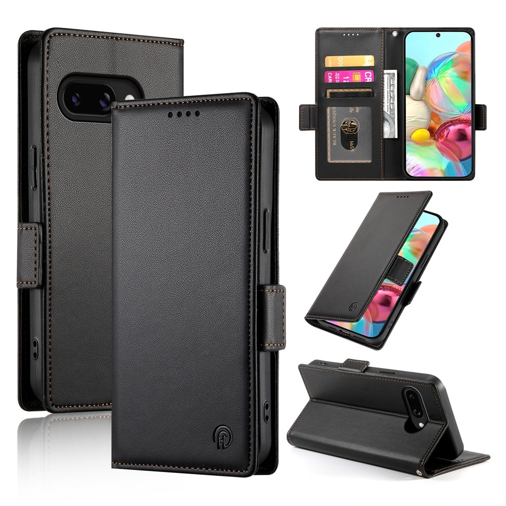 Google Pixel 9a Magnetic Leather Wallet Case with Card Slots, Stand Function & Full Protection