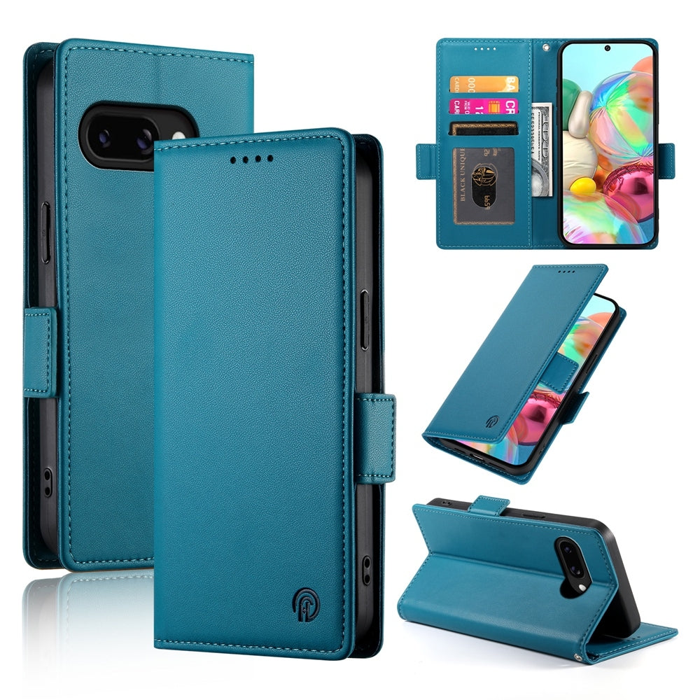 Google Pixel 9a Magnetic Leather Wallet Case with Card Slots, Stand Function & Full Protection