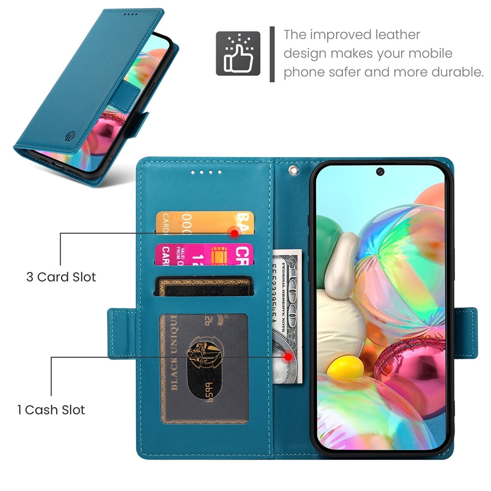 Google Pixel 9a Magnetic Leather Wallet Case with Card Slots, Stand Function & Full Protection