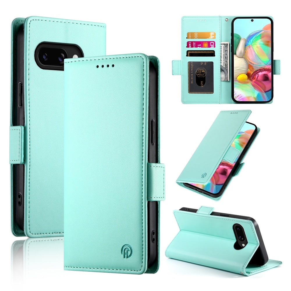 Google Pixel 9a Magnetic Leather Wallet Case with Card Slots, Stand Function & Full Protection