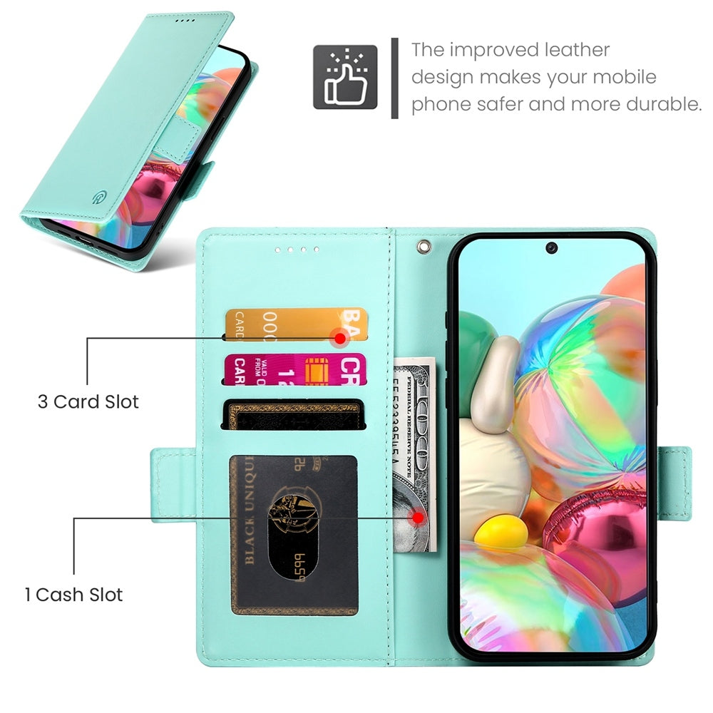 Google Pixel 9a Magnetic Leather Wallet Case with Card Slots, Stand Function & Full Protection