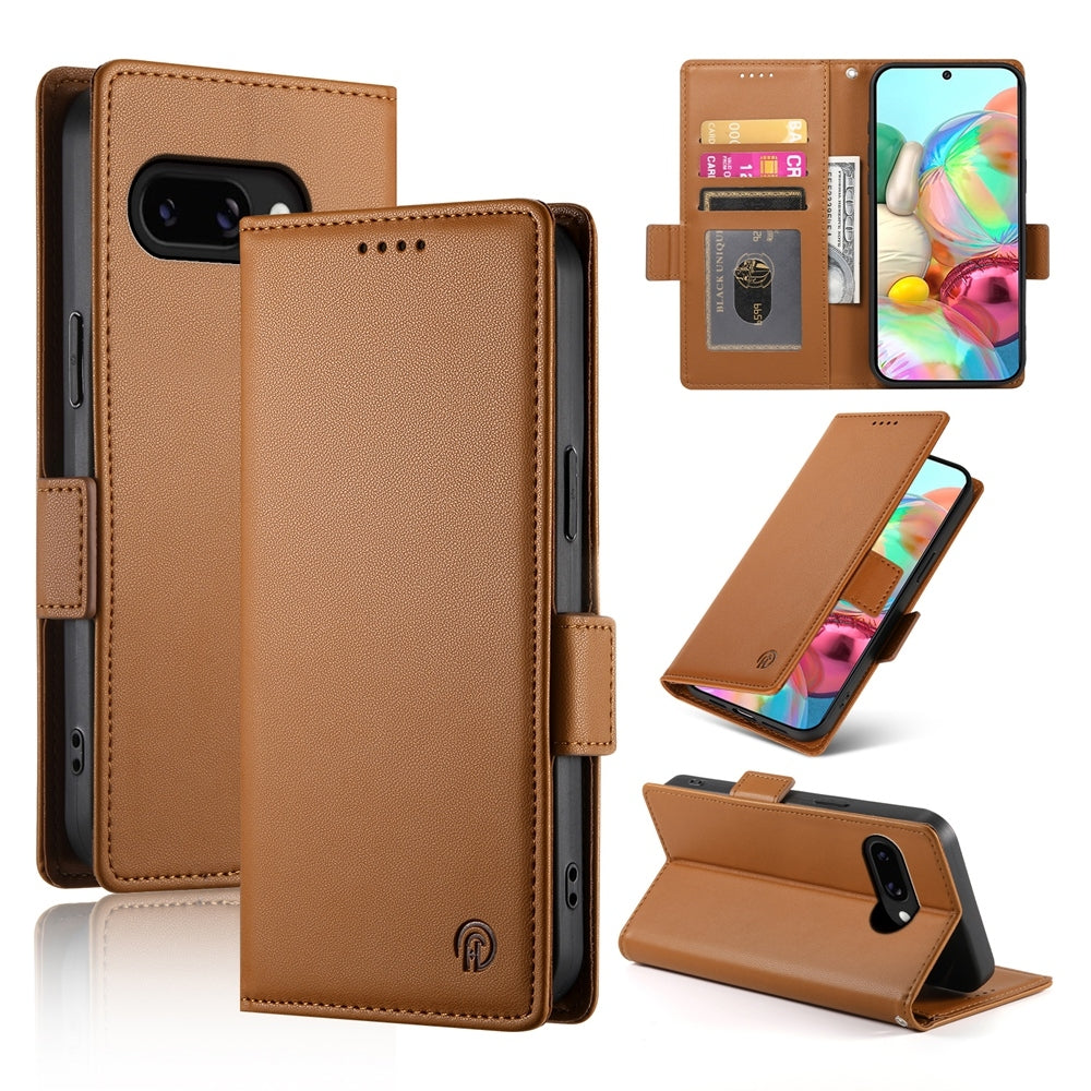Google Pixel 9a Magnetic Leather Wallet Case with Card Slots, Stand Function & Full Protection