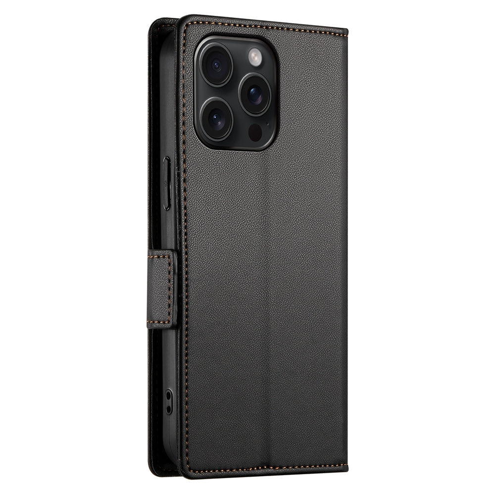 iPhone 15 Pro Max Magnetic Leather Wallet Case with Card Slots, Stand Function & Full Protection